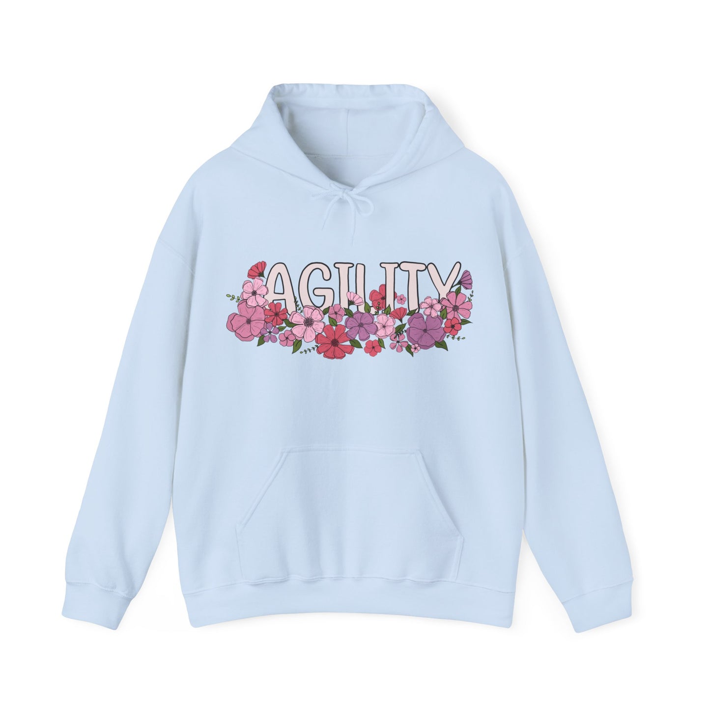 Floral Dog Agility Unisex Heavy Blend Hooded Sweatshirt