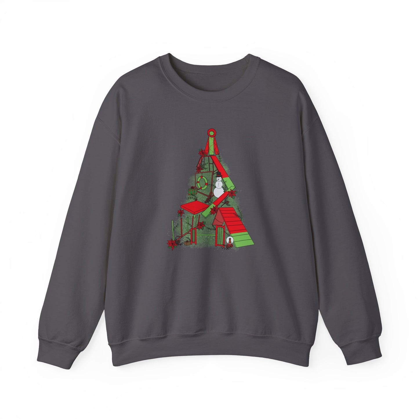 Merry and Bright Agility Tree Heavy Blend™ Crewneck Sweatshirt