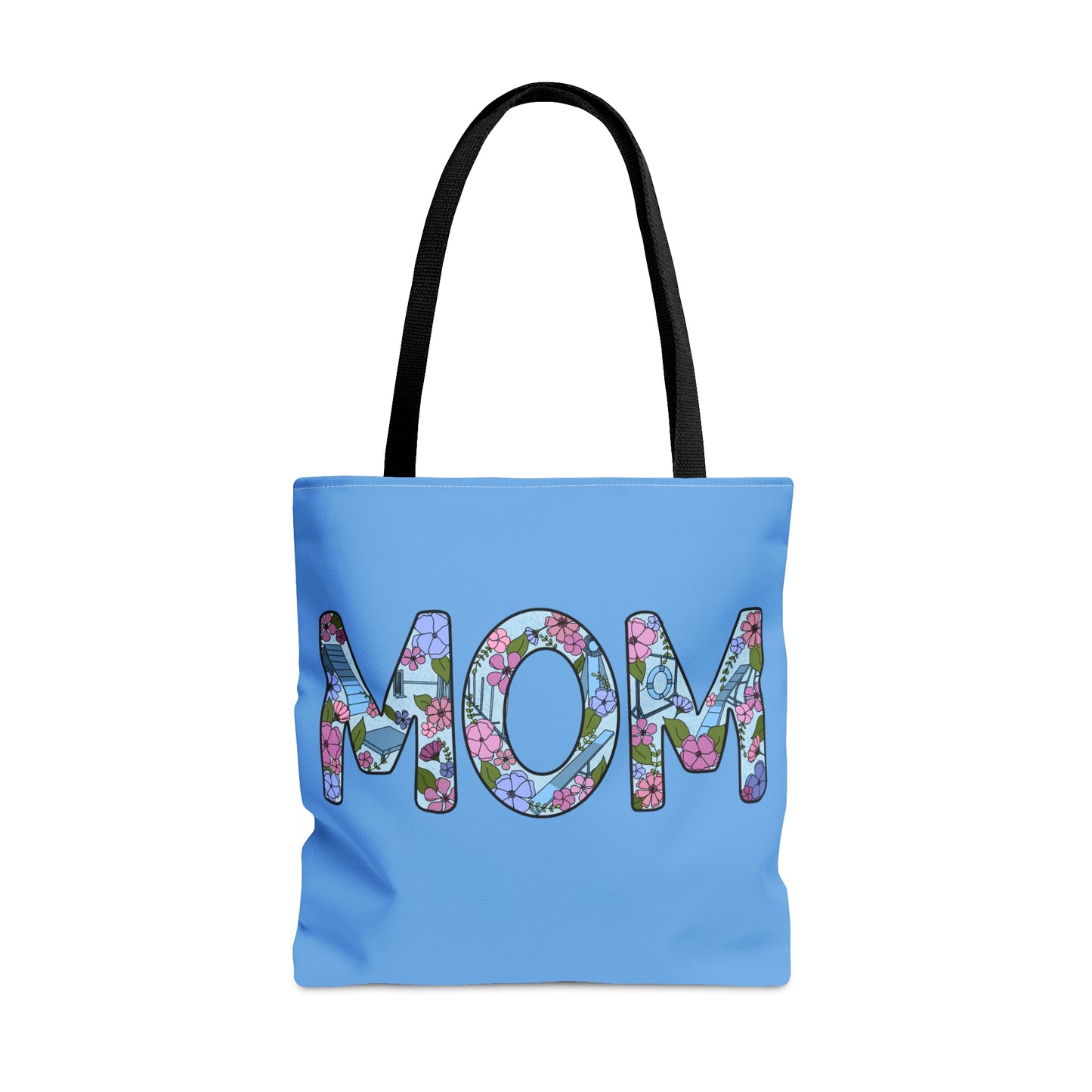 Dog Floral Agility Mom Tote Bag