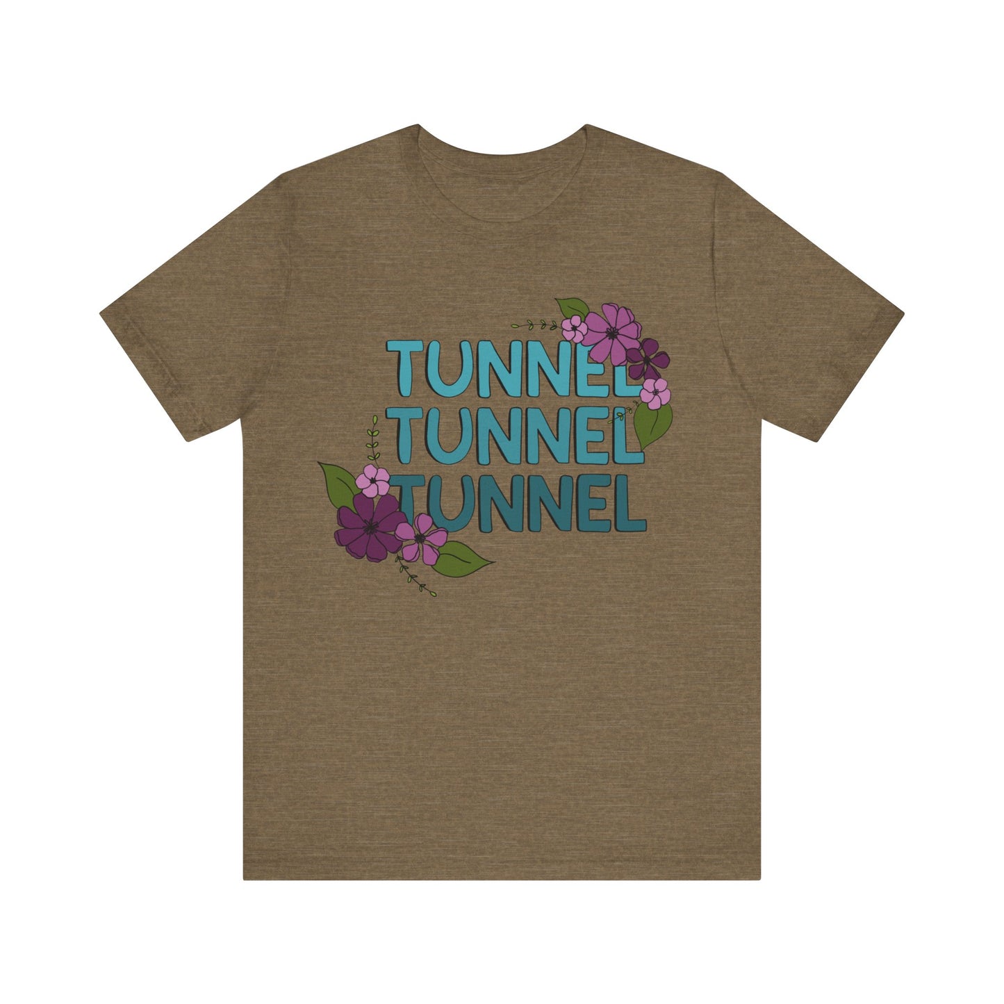 Dog Agility Tunnel Tunnel Tunnel Floral Print Bella + Canvas Short Sleeve Tee