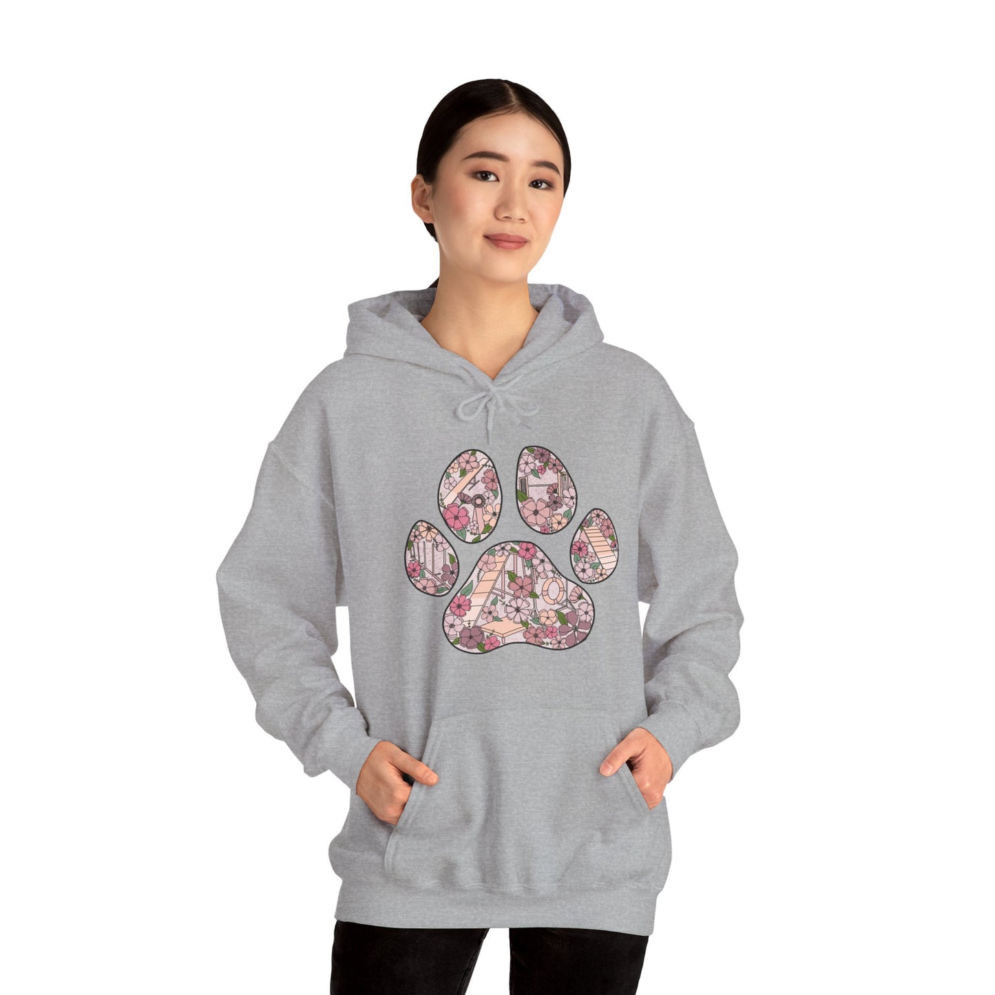 Agility Paw Unisex Heavy Blend Hooded Sweatshirt