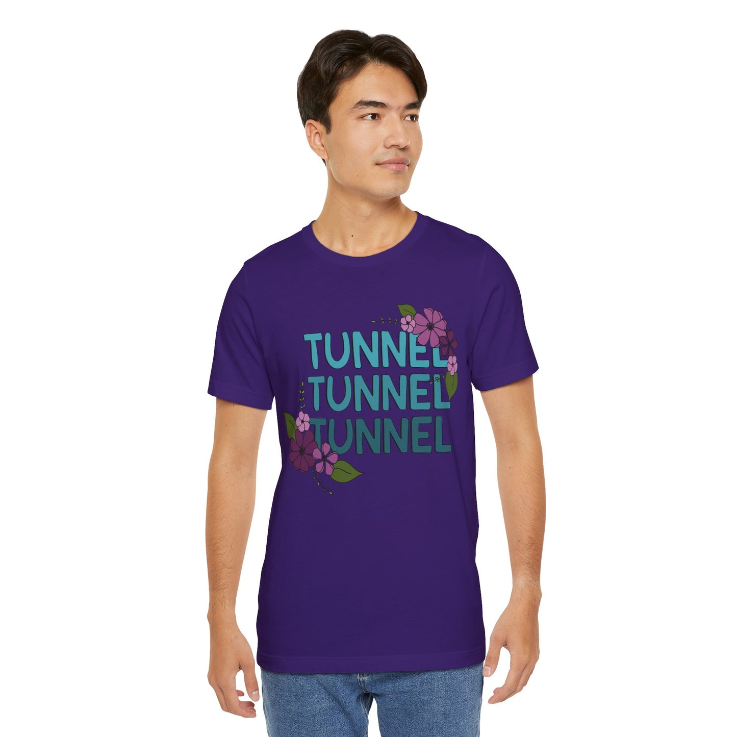 Dog Agility Tunnel Tunnel Tunnel Floral Print Bella + Canvas Short Sleeve Tee