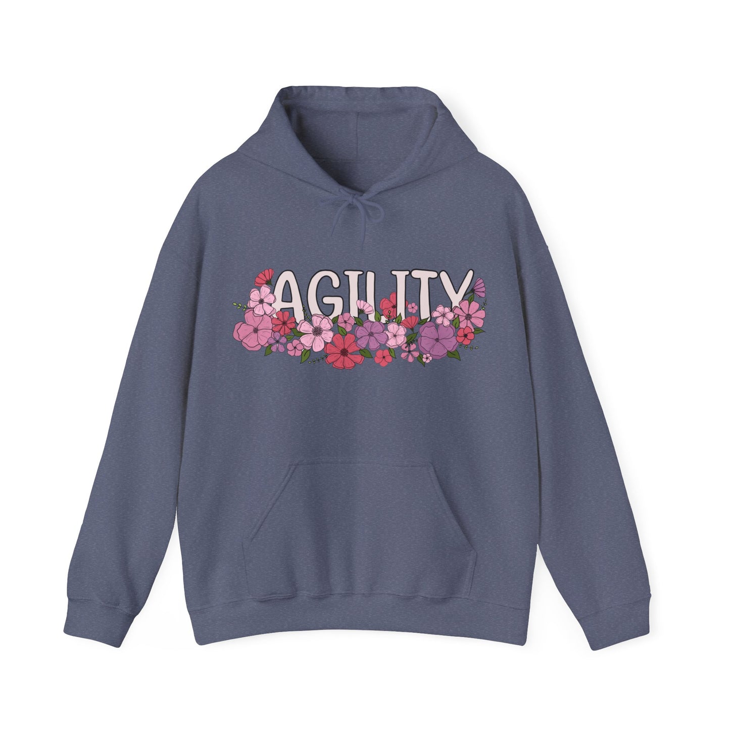 Floral Dog Agility Unisex Heavy Blend Hooded Sweatshirt