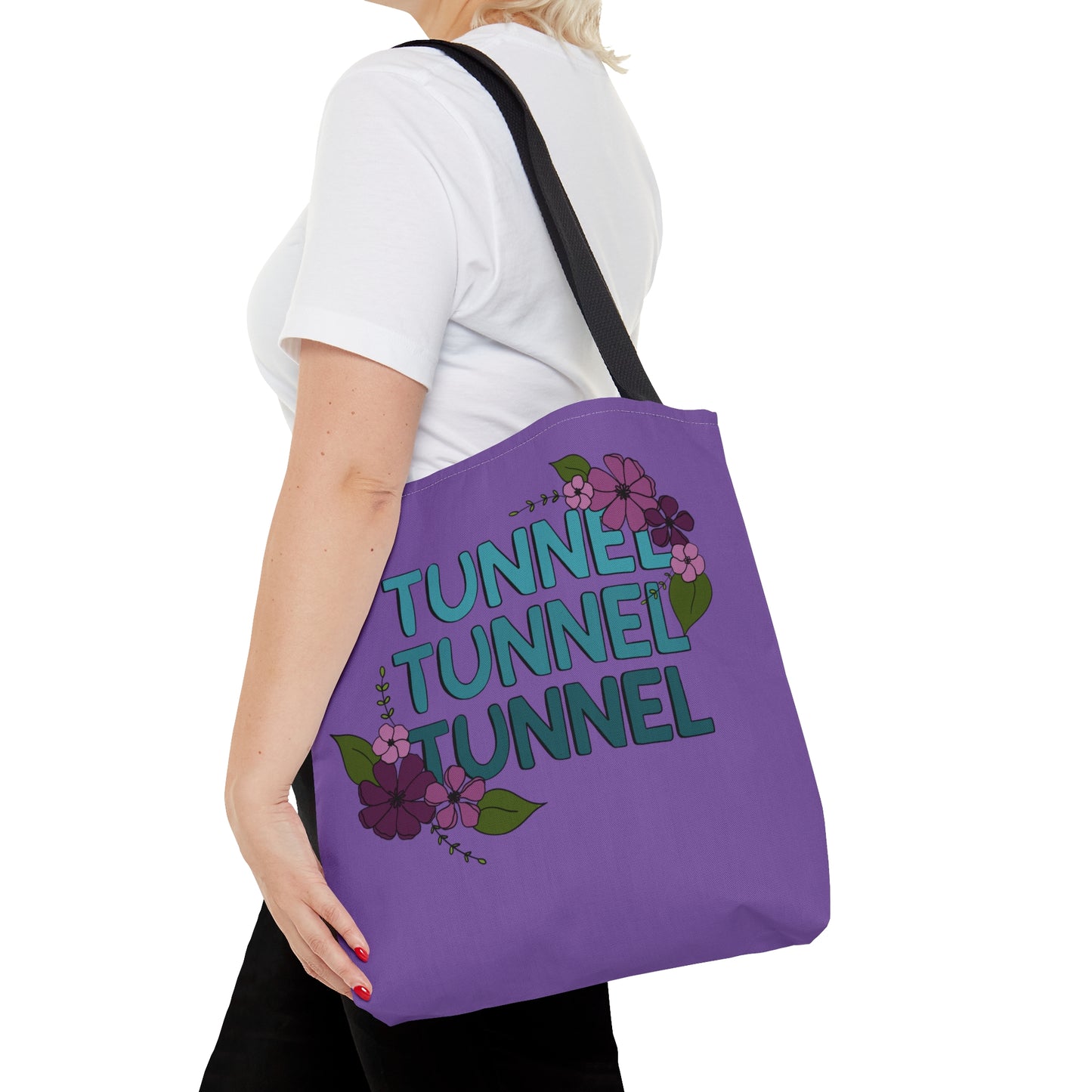 Dog Agility Tunnel Tunnel Tunnel Floral Tote Bag