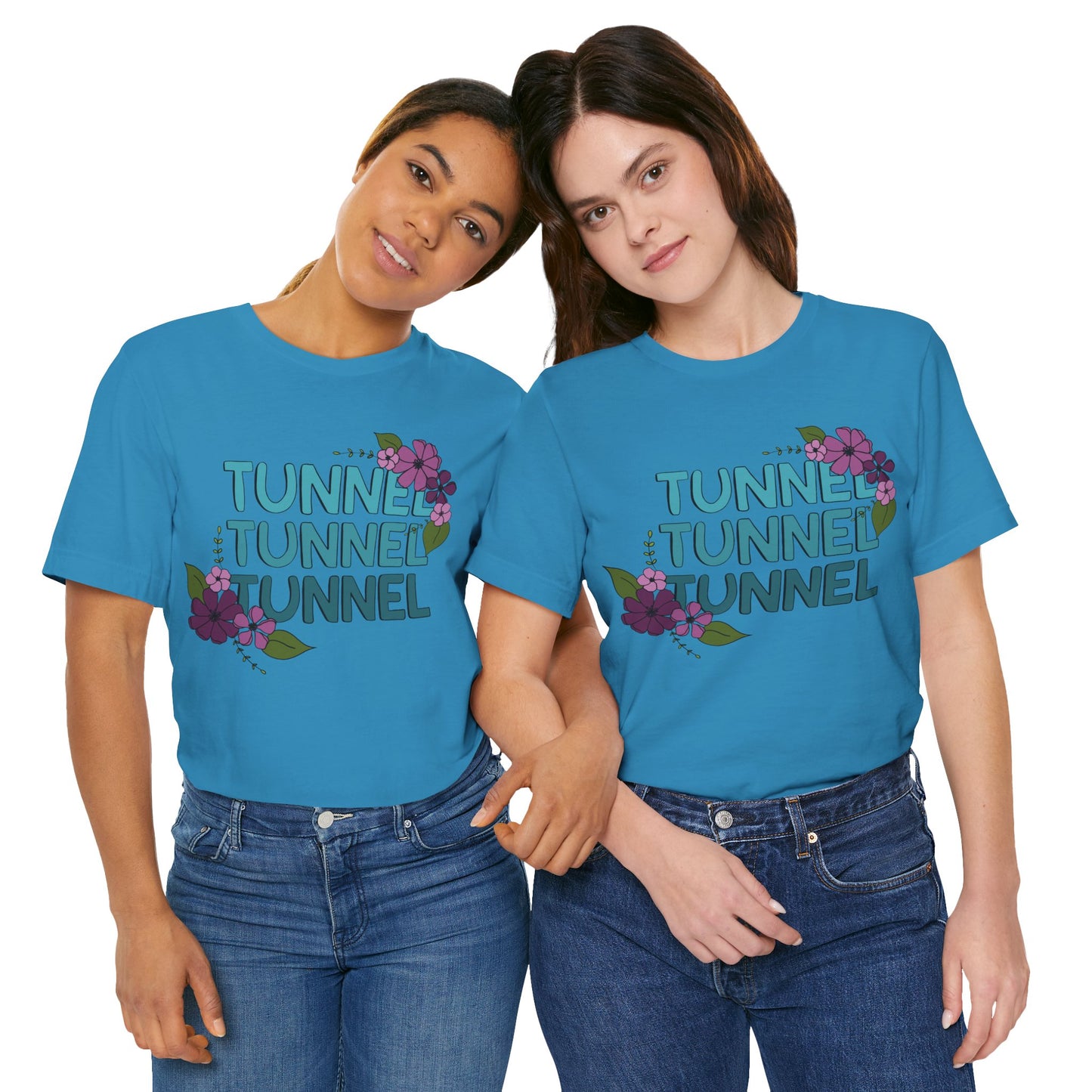 Dog Agility Tunnel Tunnel Tunnel Floral Print Bella + Canvas Short Sleeve Tee