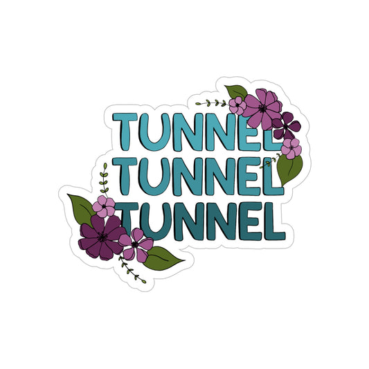 Dog Agility Tunnel Tunnel Tunnel Transparent Outdoor Stickers, Die-Cut, 1pcs
