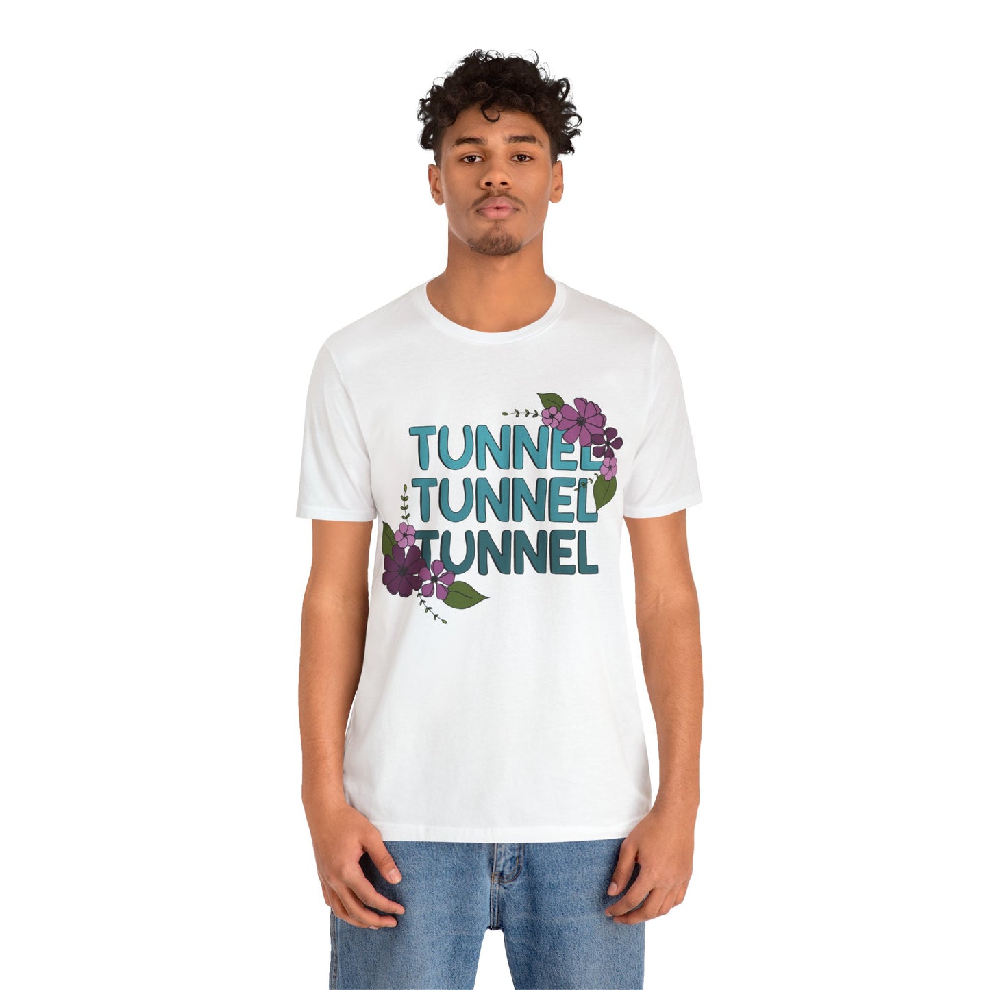 Dog Agility Tunnel Tunnel Tunnel Floral Print Bella + Canvas Short Sleeve Tee