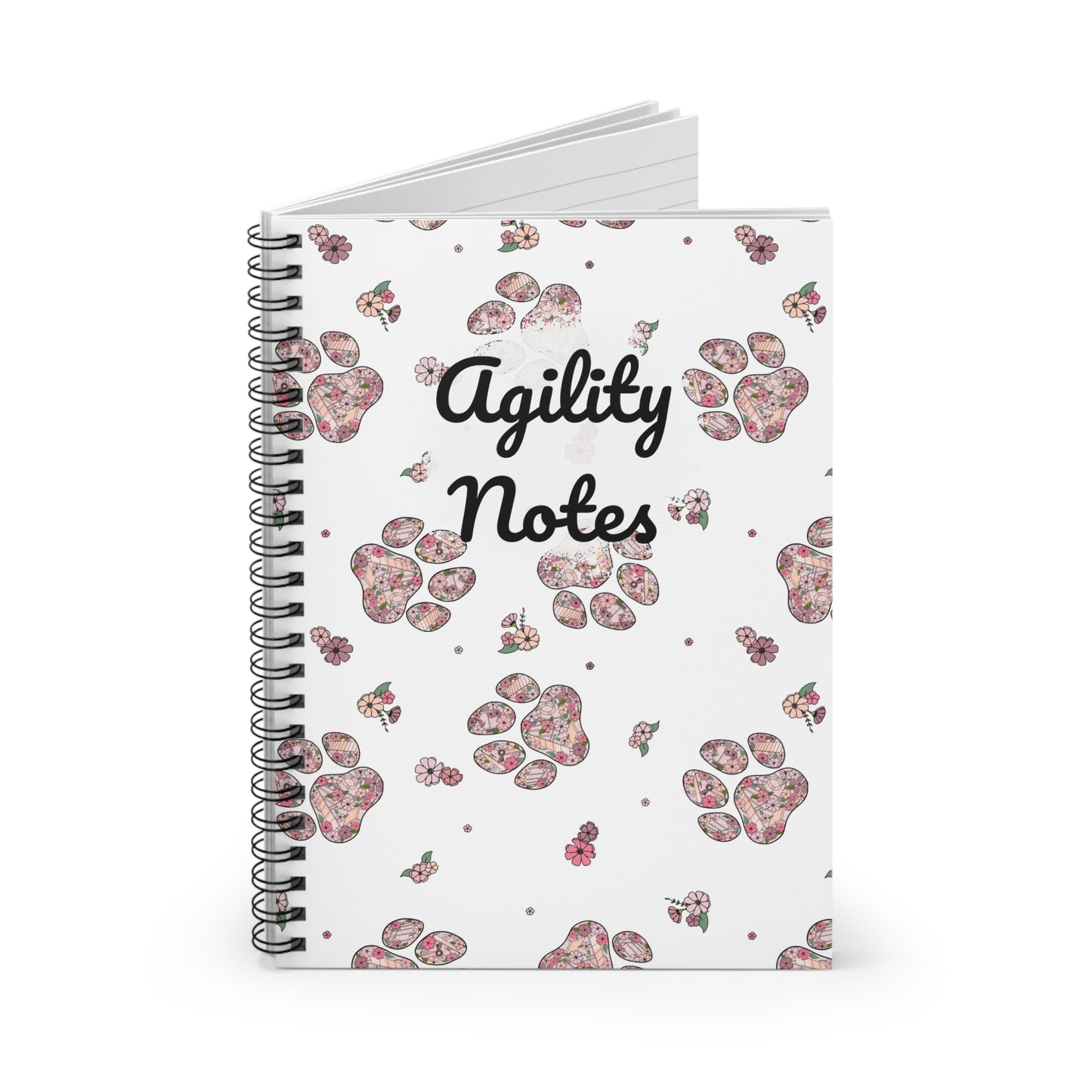 Dog Paw Agility Spiral Notebook - Ruled Line