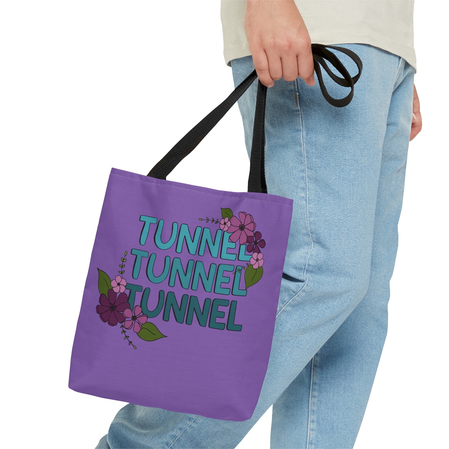 Dog Agility Tunnel Tunnel Tunnel Floral Tote Bag