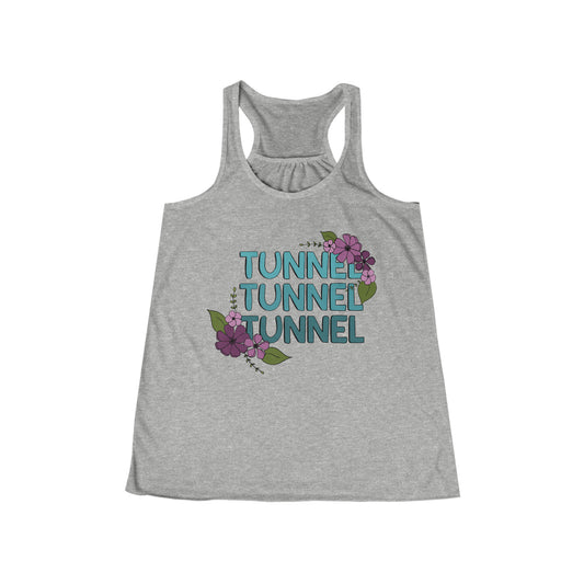 Dog Agility Tunnel Tunnel Tunnel Print Women's Flowy Racerback Tank