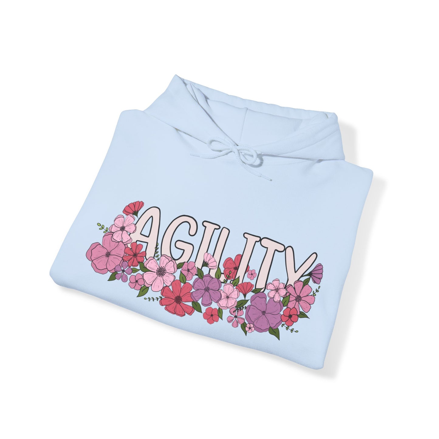 Floral Dog Agility Unisex Heavy Blend Hooded Sweatshirt