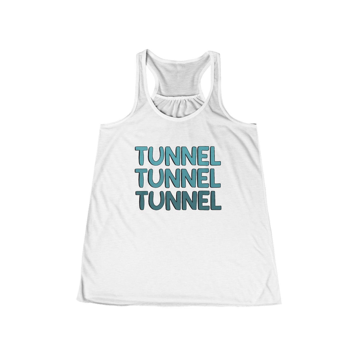 Dog Agility Tunnel Tunnel Tunnel No Floral Print Women's Flowy Racerback Tank