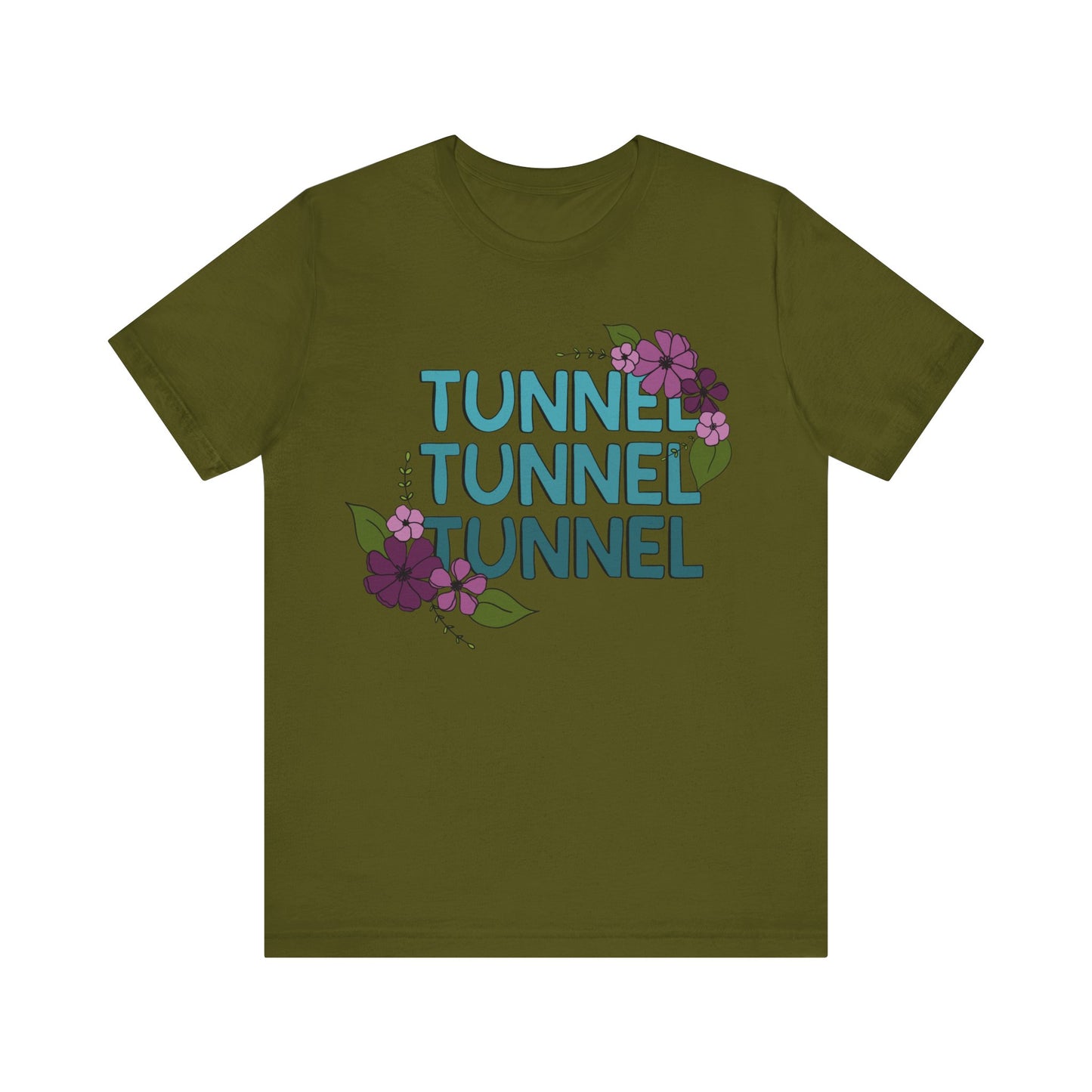 Dog Agility Tunnel Tunnel Tunnel Floral Print Bella + Canvas Short Sleeve Tee