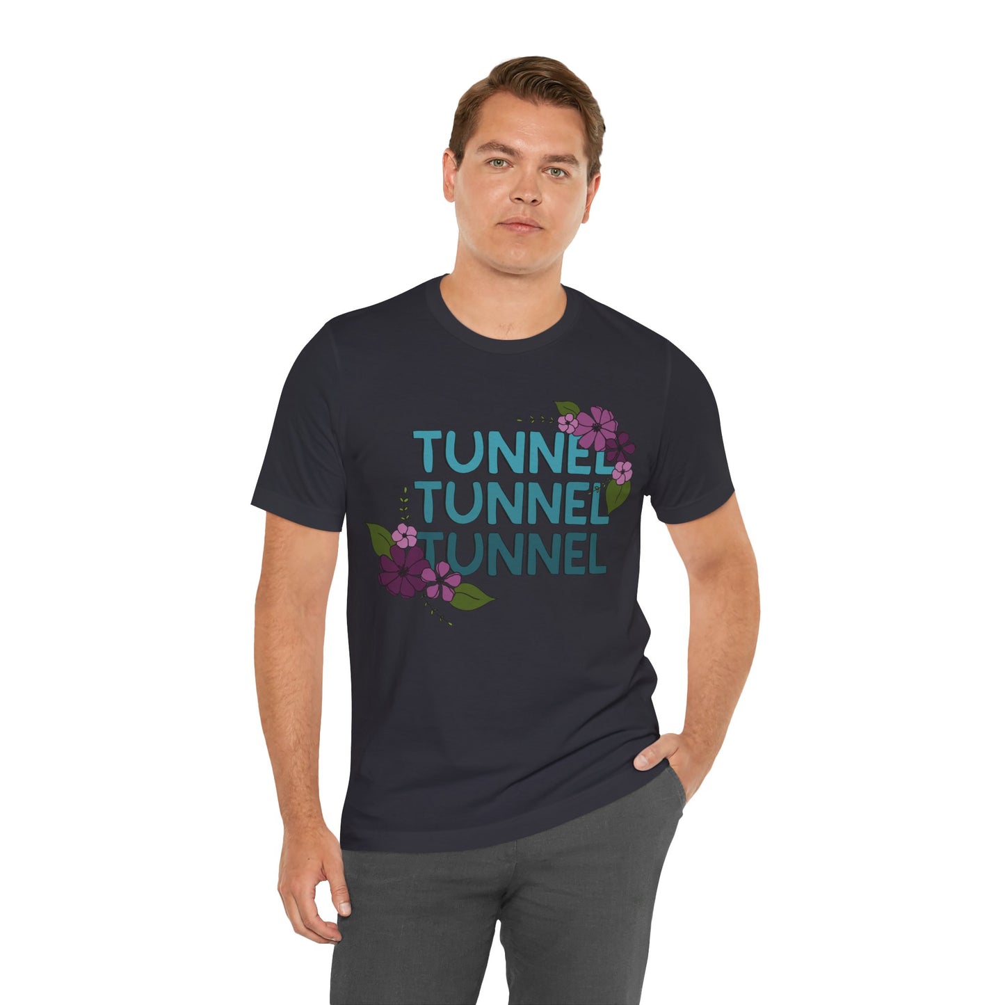 Dog Agility Tunnel Tunnel Tunnel Floral Print Bella + Canvas Short Sleeve Tee