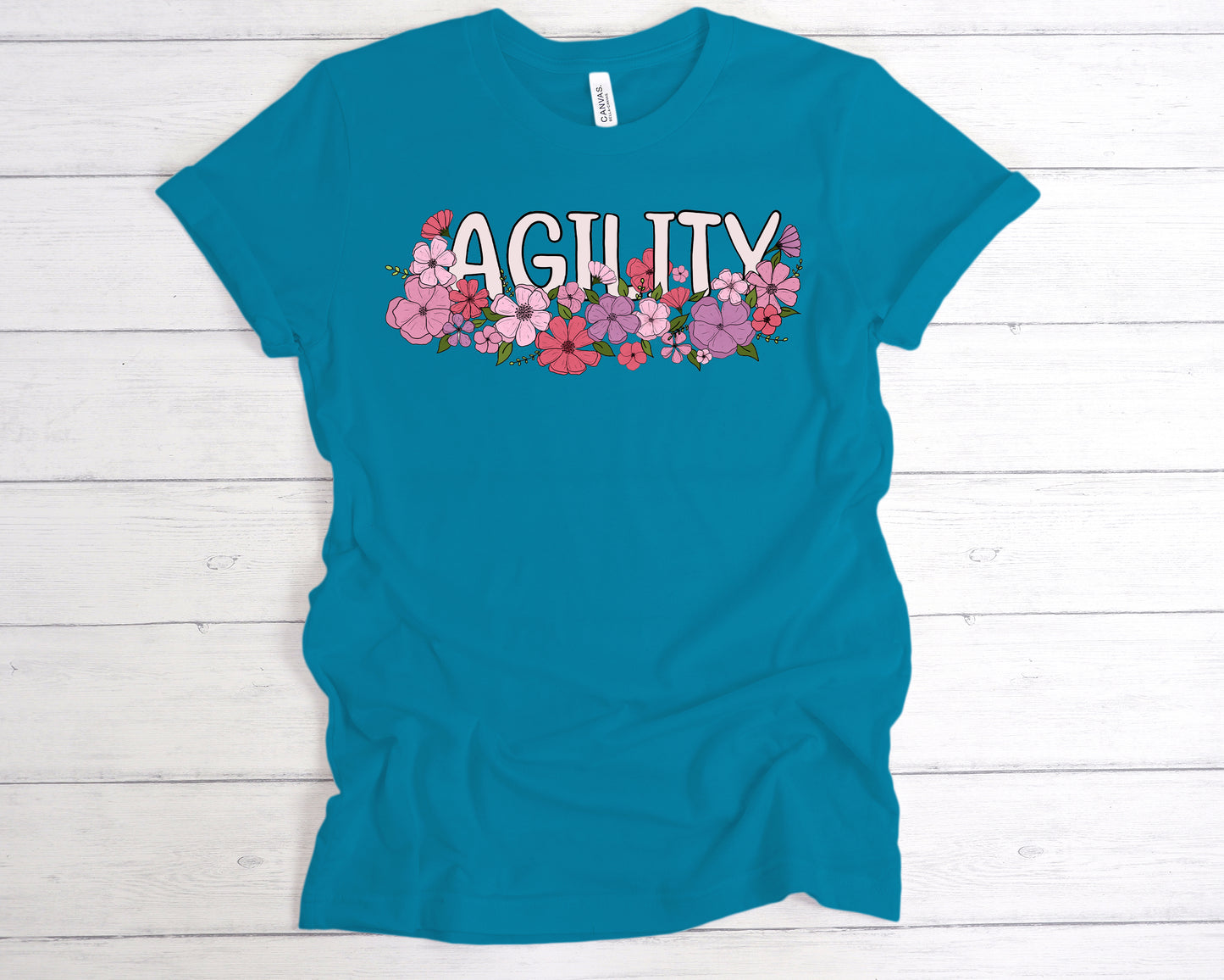 Floral Agility Bella + Canvas Unisex Jersey T-Shirt