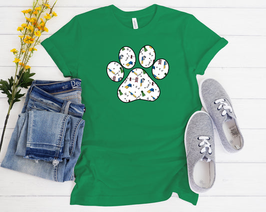 Agility Day Paw Print Bella + Canvas Unisex Jersey T-Shirt