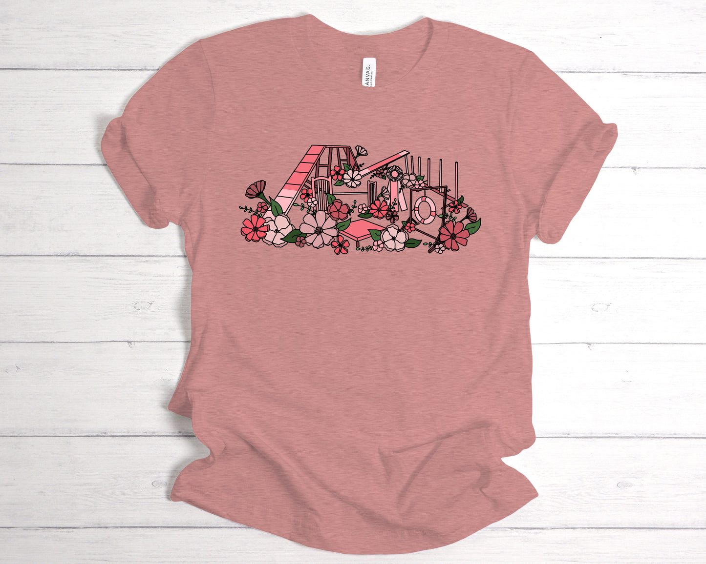 Floral Agility Equipment Bella + Canvas Unisex Jersey T-Shirt