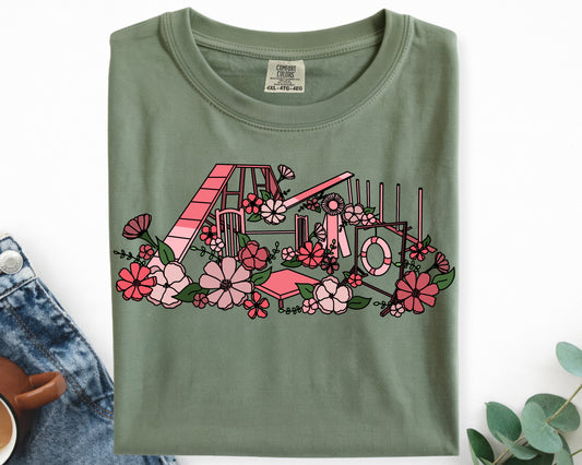 Floral Agility Equipment Comfort Colors Unisex Heavyweight T-Shirt
