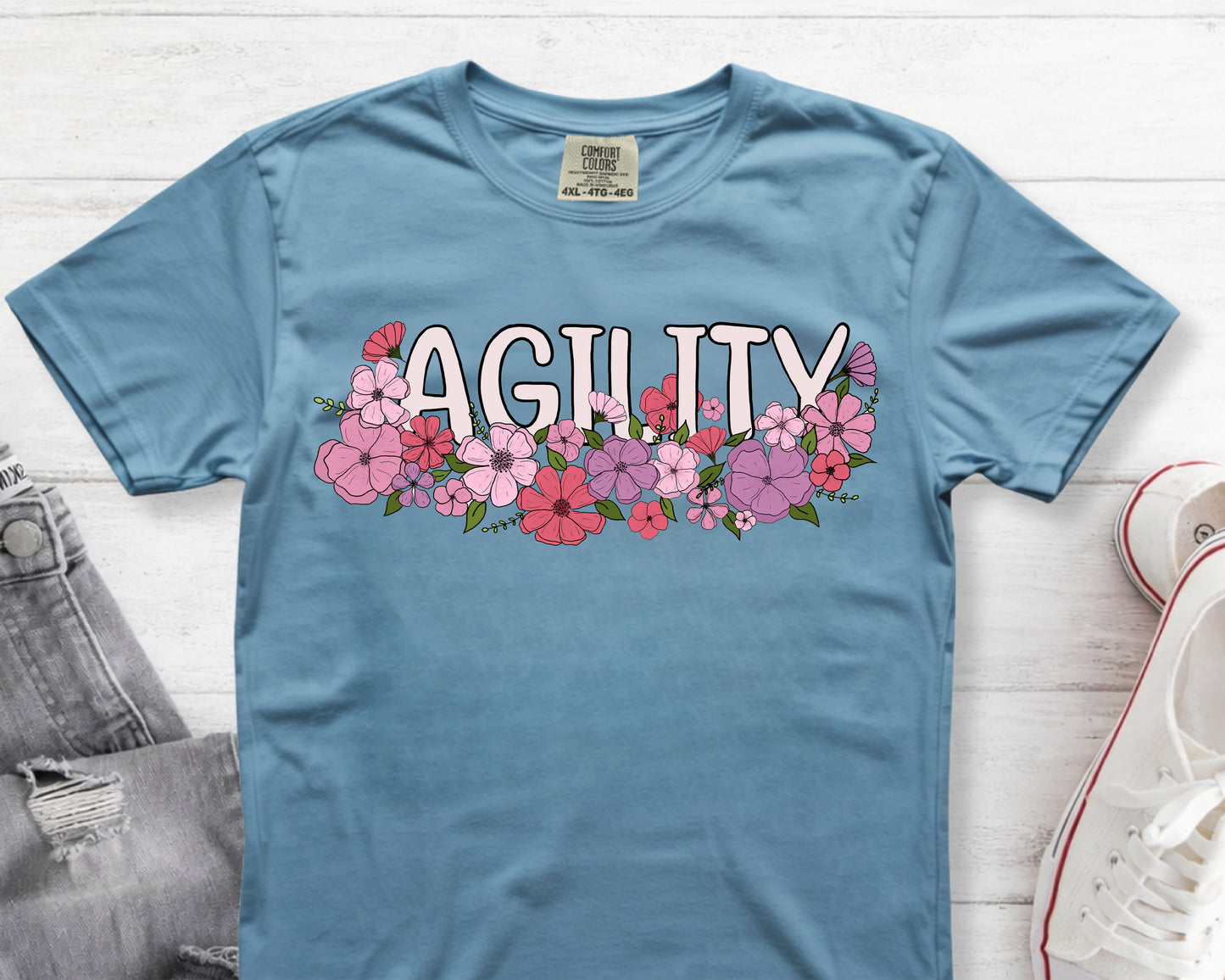 Floral Agility Comfort Colors Unisex Heavyweight T-Shirt
