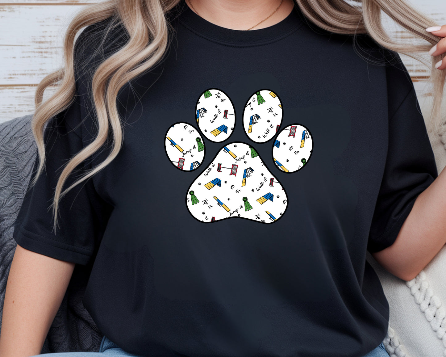 Agility Day Paw Print Comfort Colors Unisex Heavyweight T-Shirt