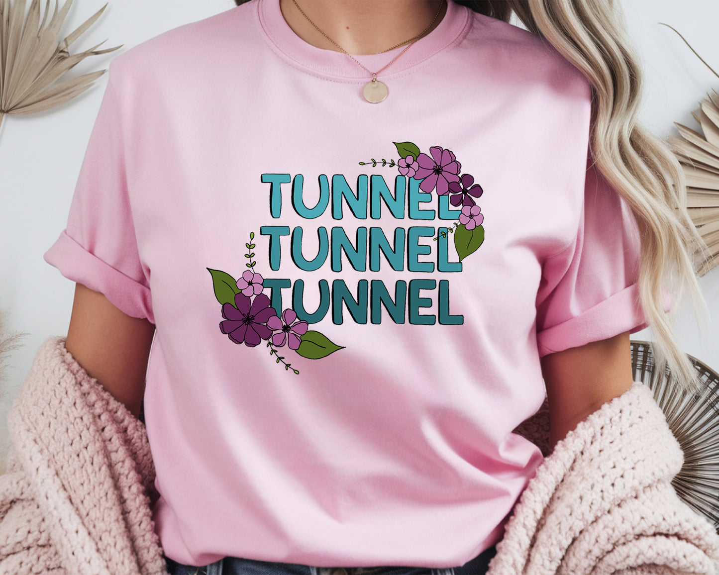 Floral Tunnel Tunnel Tunnel Comfort Colors Unisex Heavyweight T-Shirt
