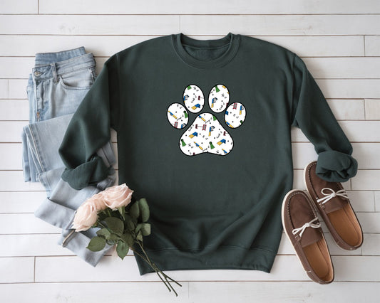 Agility Day Paw Print Gildan Unisex Heavy Blend™ 50/50 Fleece Crew