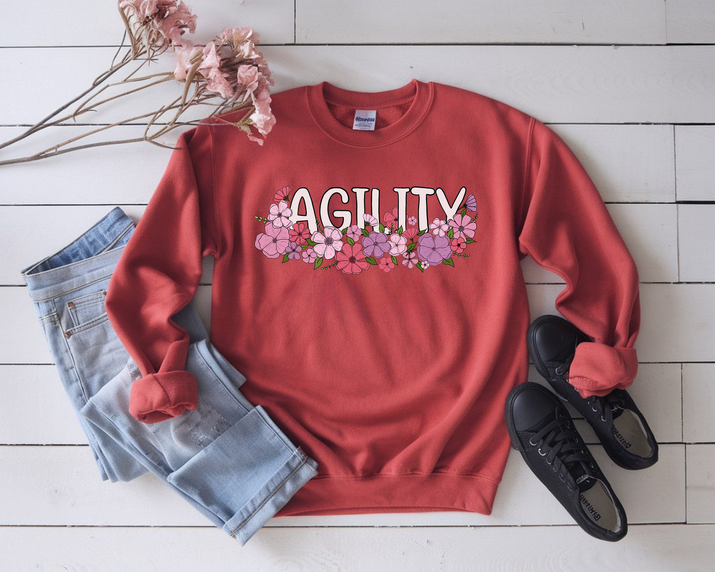 Floral Agility Gildan Unisex Heavy Blend™ 50/50 Fleece Crew