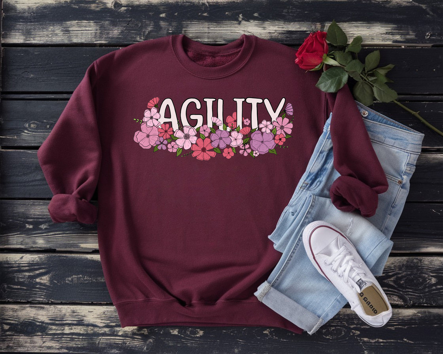 Floral Agility Gildan Unisex Heavy Blend™ 50/50 Fleece Crew