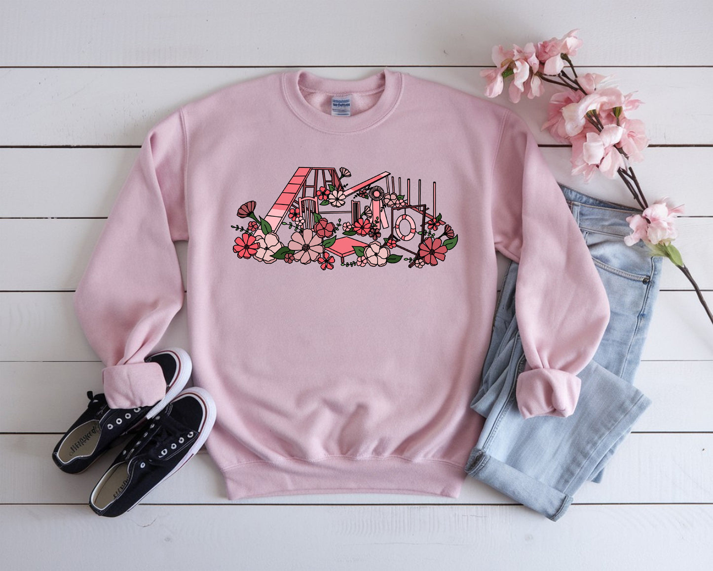 Floral Agility Equipment Gildan Unisex Heavy Blend™ 50/50 Fleece Crew