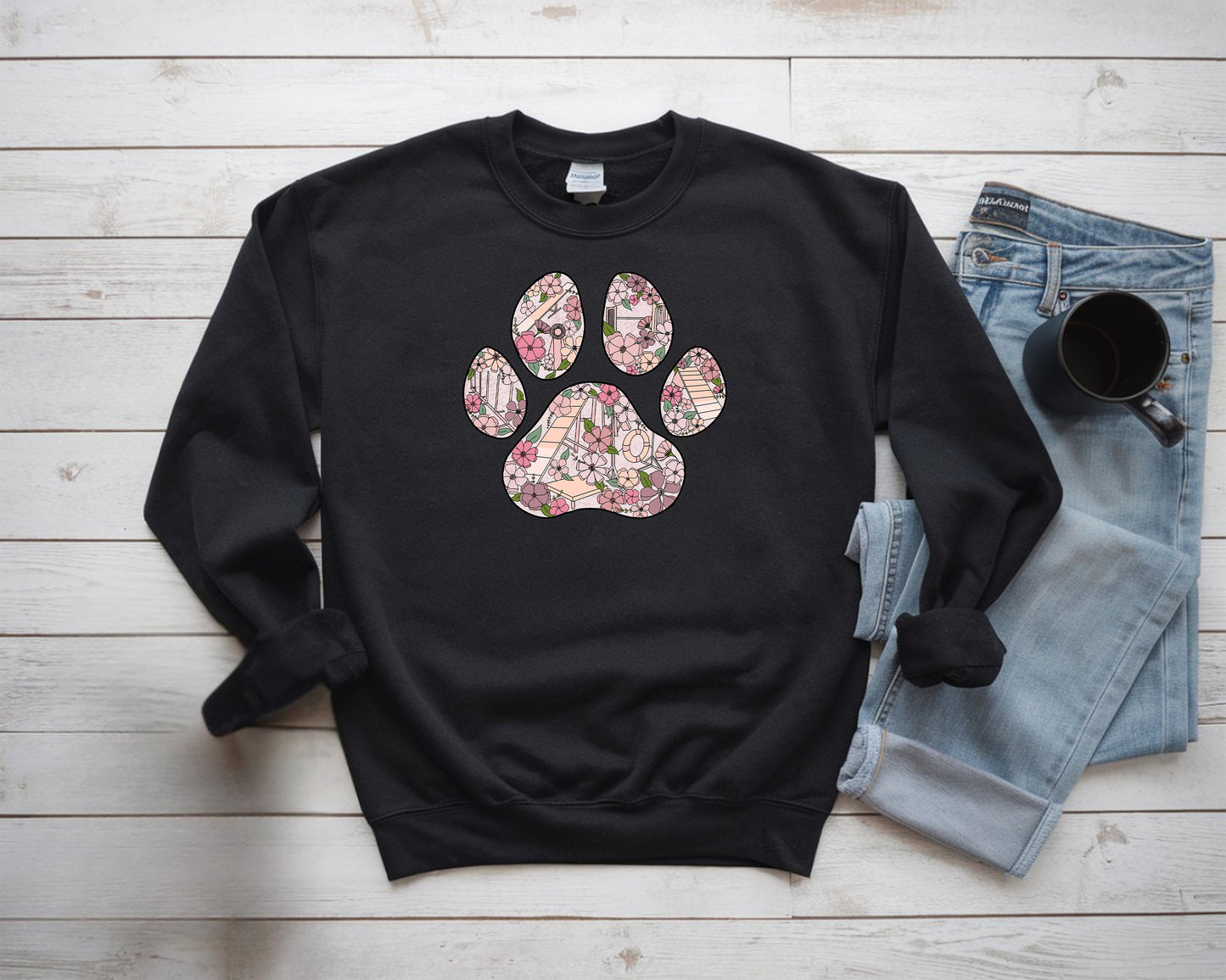 Agility Paw Print Gildan Unisex Heavy Blend™ 50/50 Fleece Crew