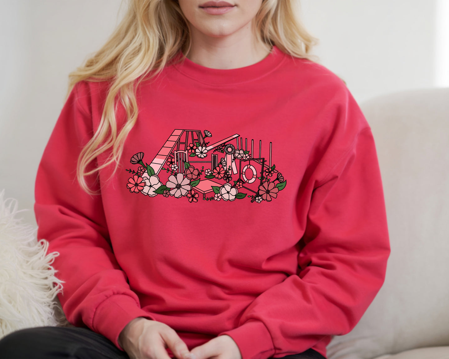Floral Agility Equipment Gildan Unisex Heavy Blend™ 50/50 Fleece Crew
