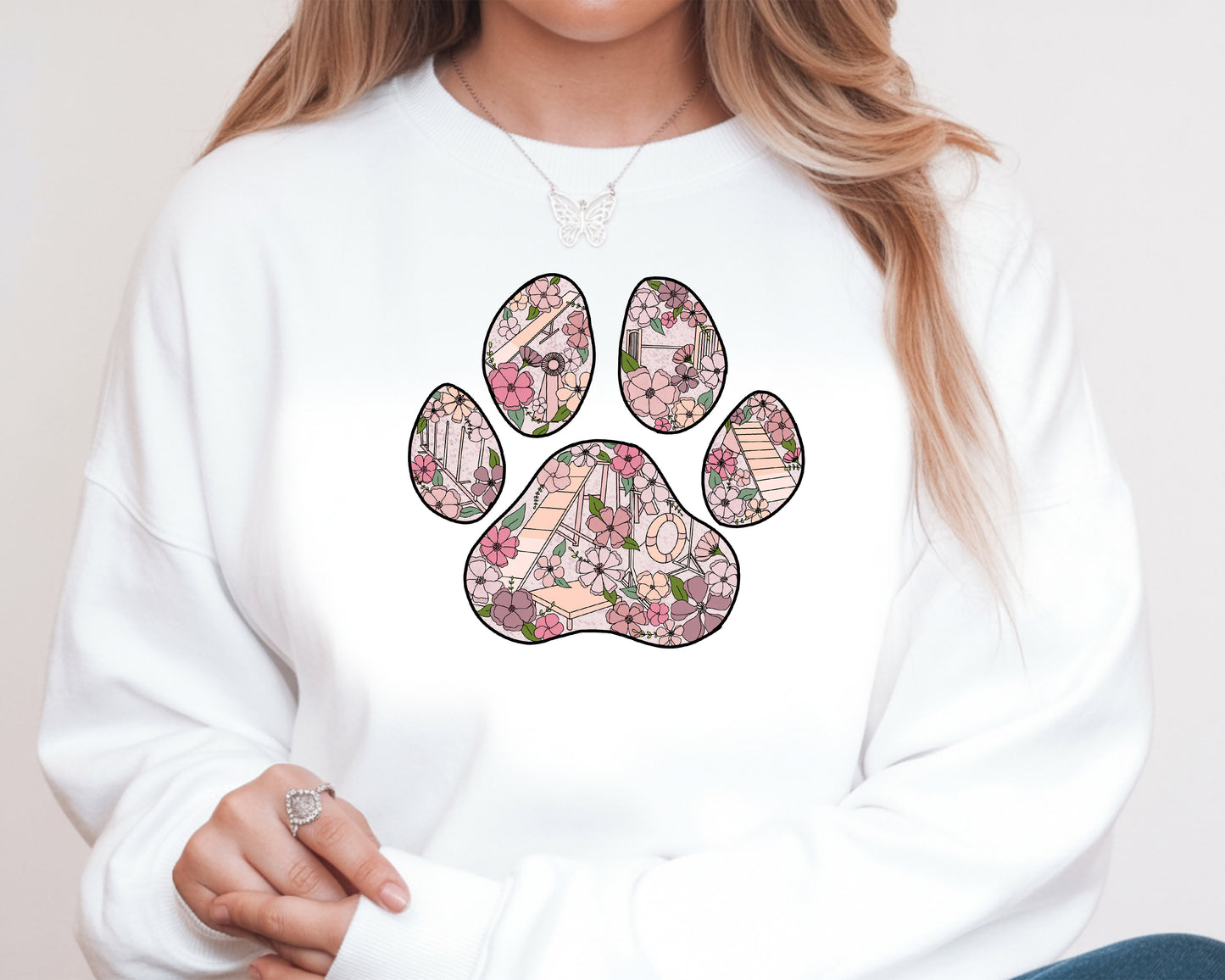Agility Paw Print Gildan Unisex Heavy Blend™ 50/50 Fleece Crew