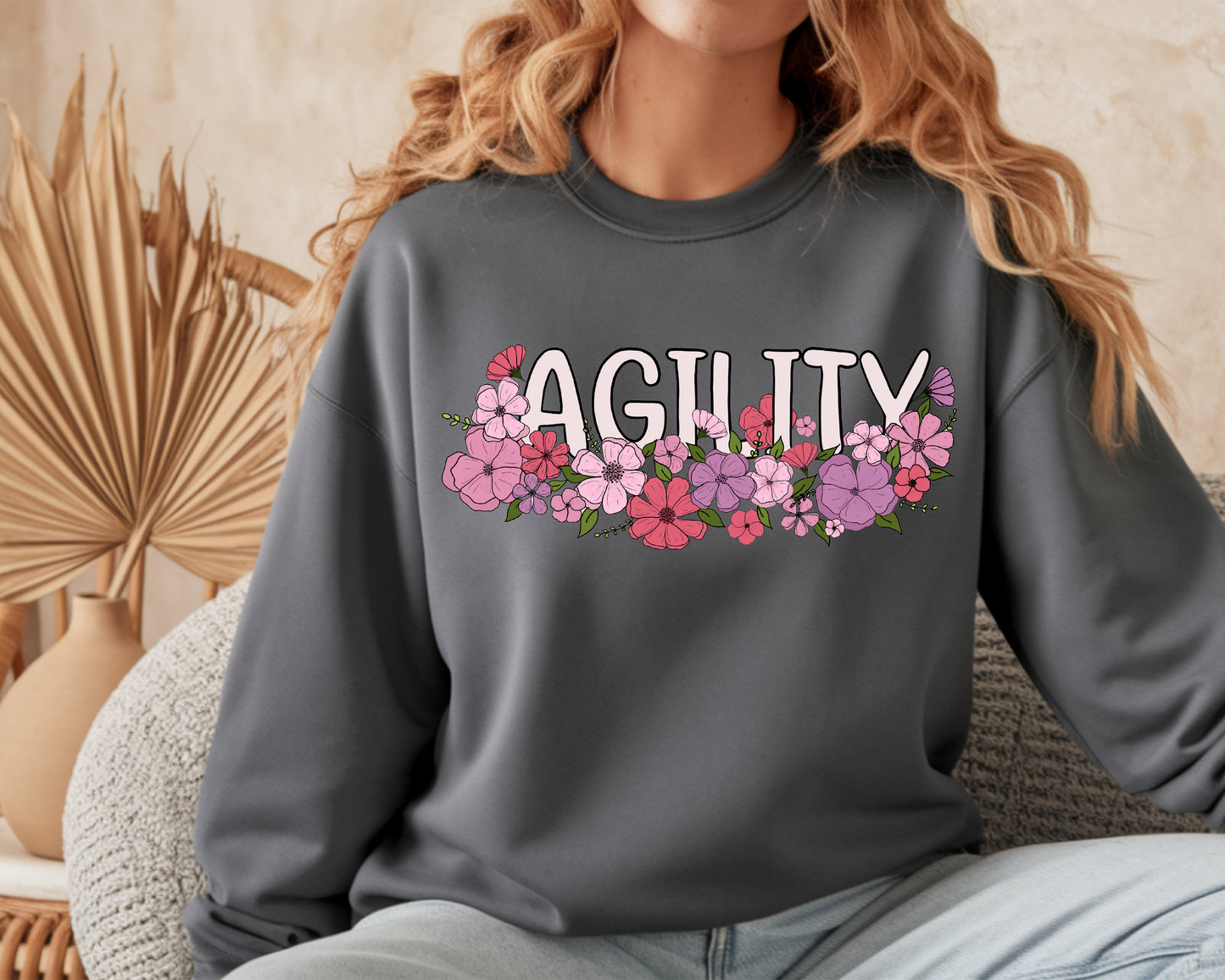 Floral Agility Gildan Unisex Heavy Blend™ 50/50 Fleece Crew