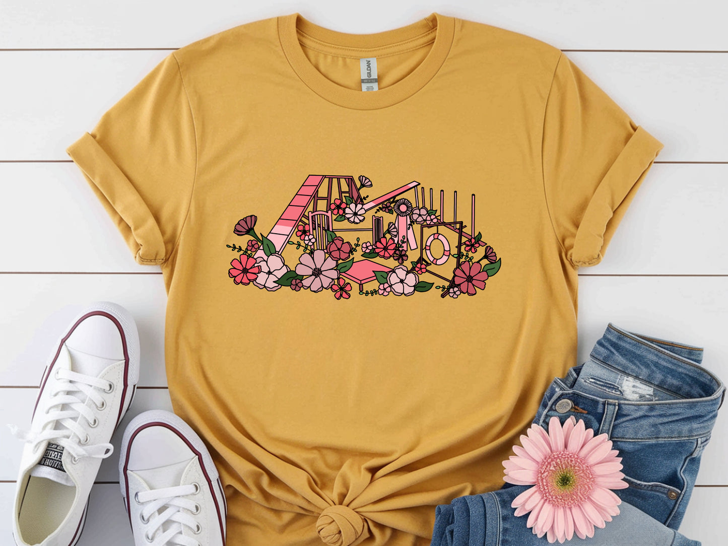 Floral Agility Equipment Gildan Unisex Softstyle Tshirt