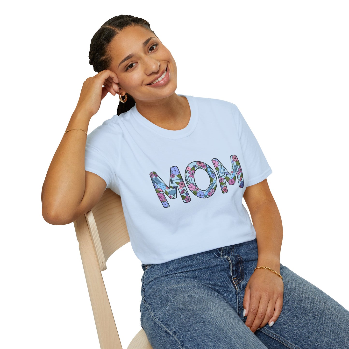 Floral Agility Mom Gildan Unisex Softstyle Tshirt