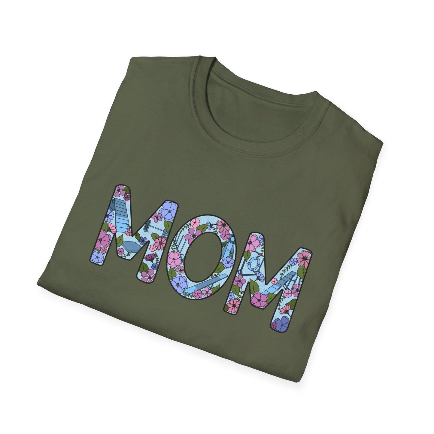 Floral Agility Mom Gildan Unisex Softstyle Tshirt
