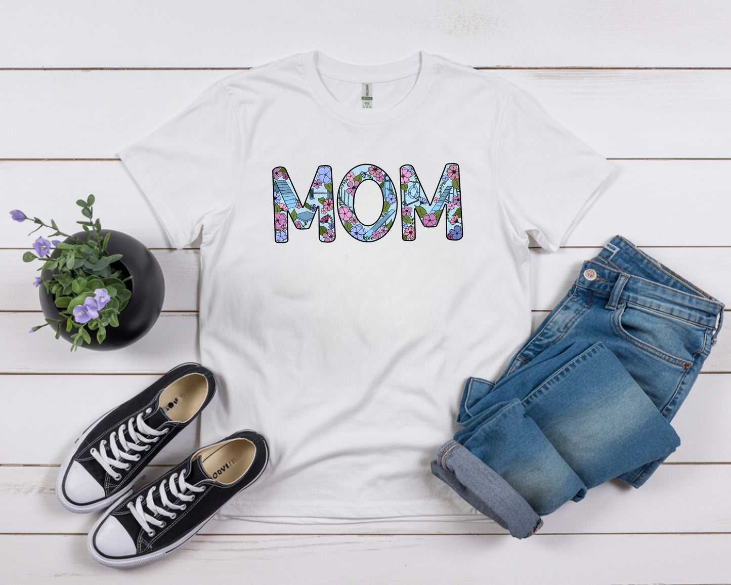 Floral Agility Mom Gildan Unisex Softstyle Tshirt
