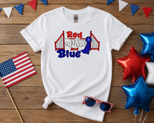 Stars and Stripes Agility Ribbon Gildan Unisex Softstyle Tshirt