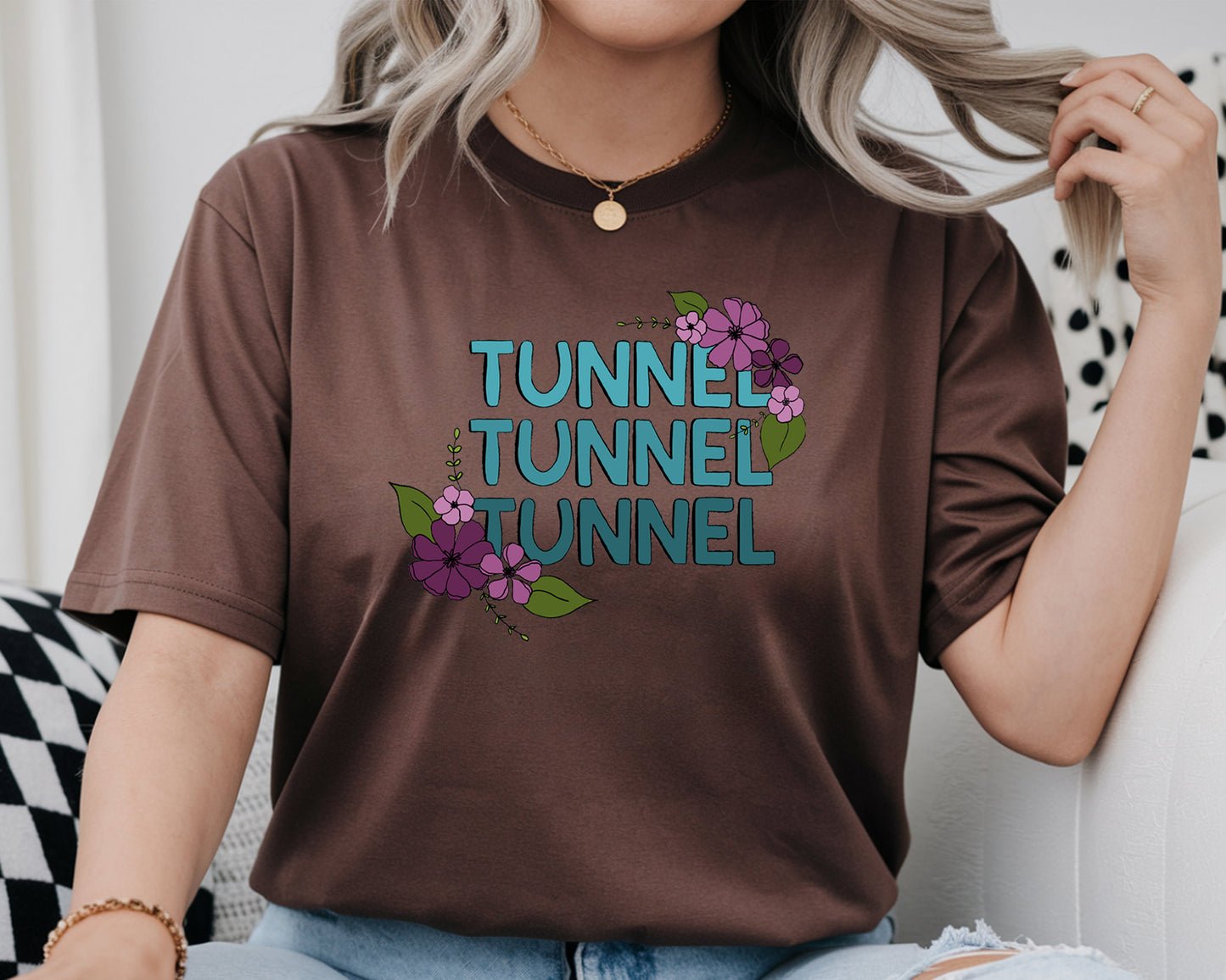Tunnel Tunnel Tunnel Floral Gildan Unisex Softstyle Tshirt