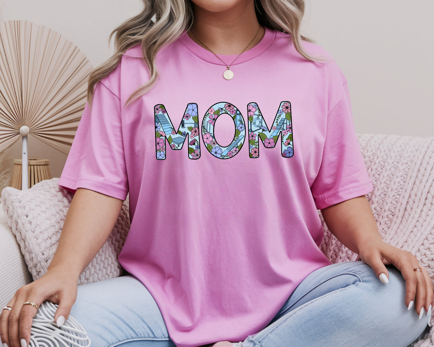Floral Agility Mom Gildan Unisex Softstyle Tshirt