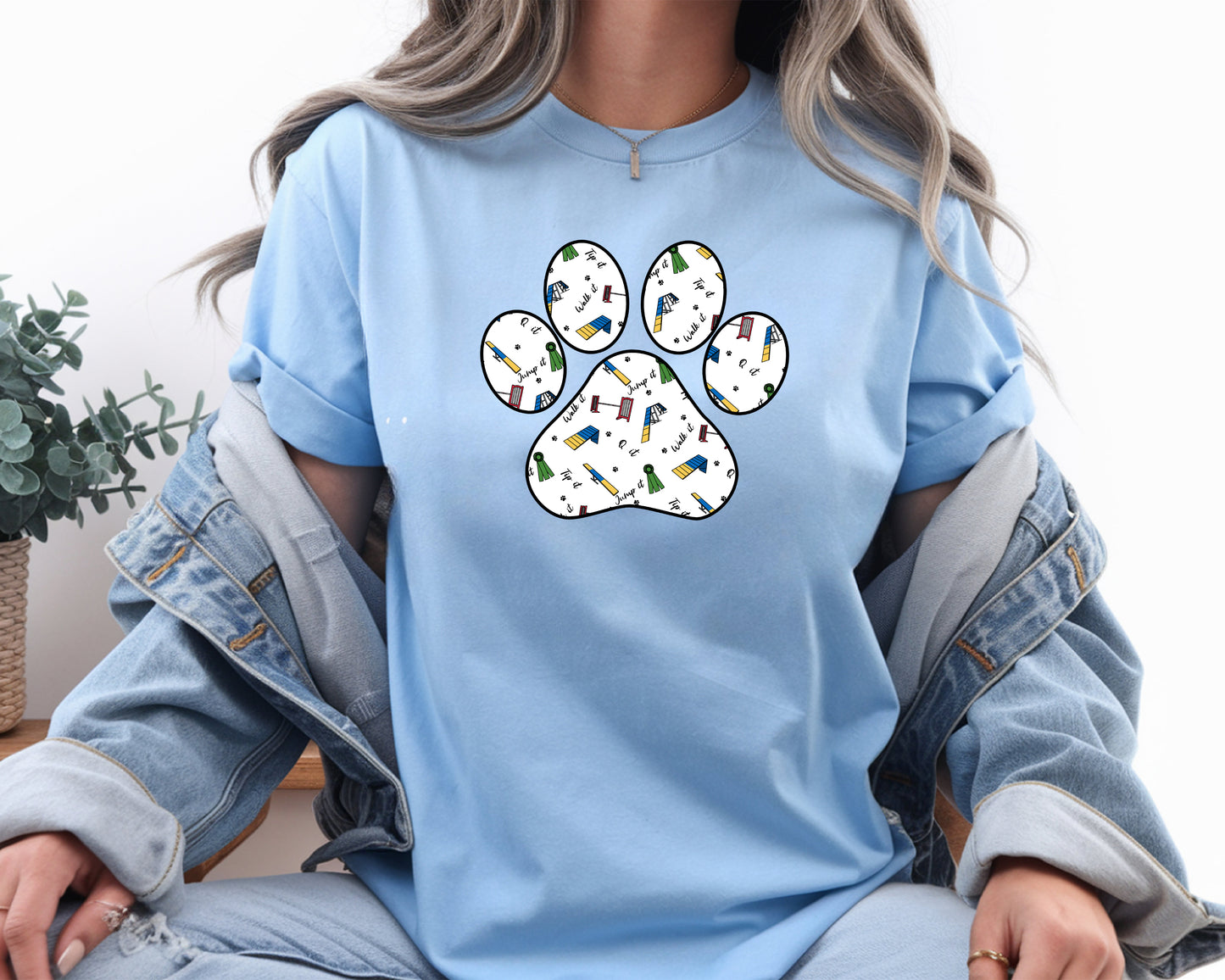 Agility Day Paw Gildan Unisex Softstyle Tshirt