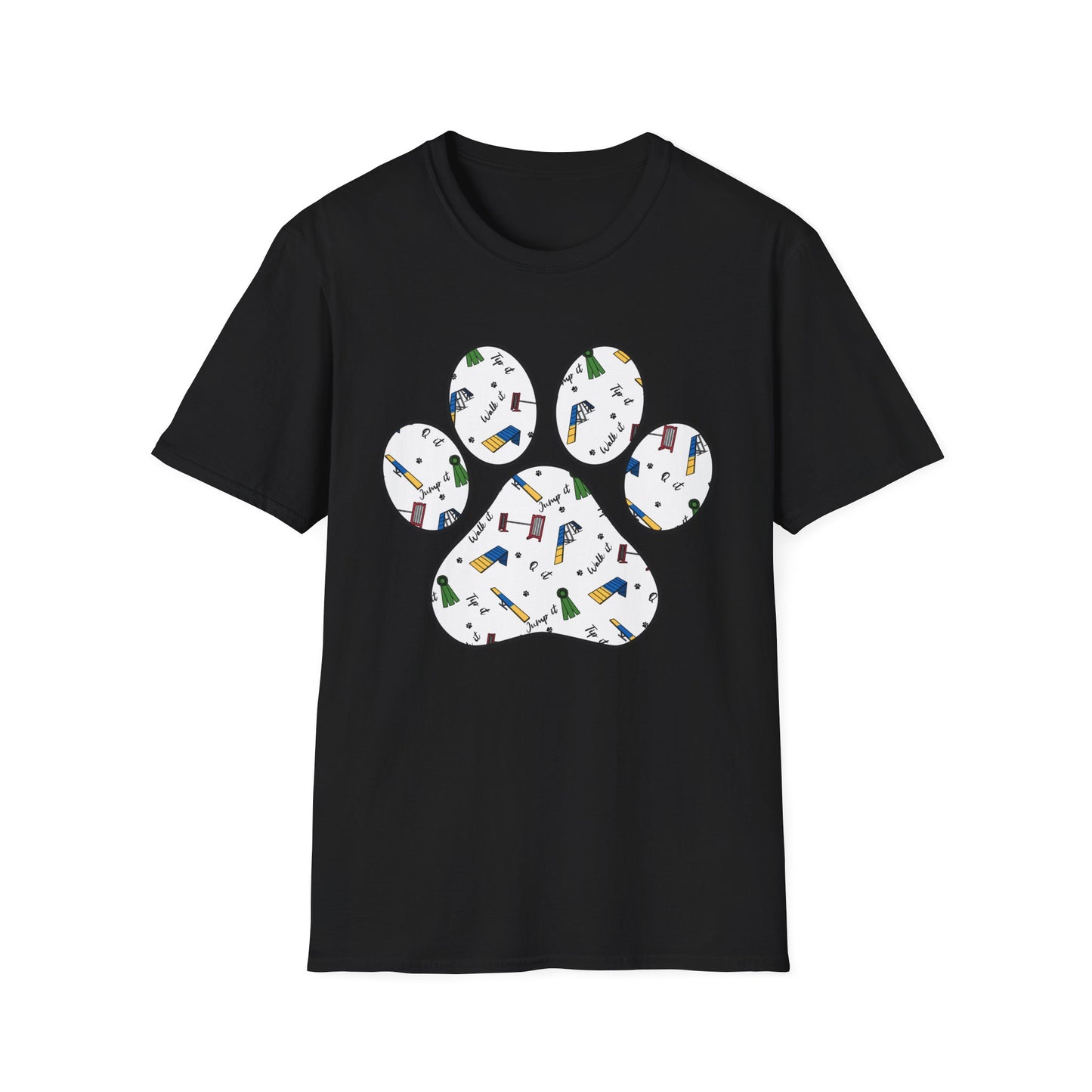 Agility Day Paw Gildan Unisex Softstyle Tshirt (Copy)