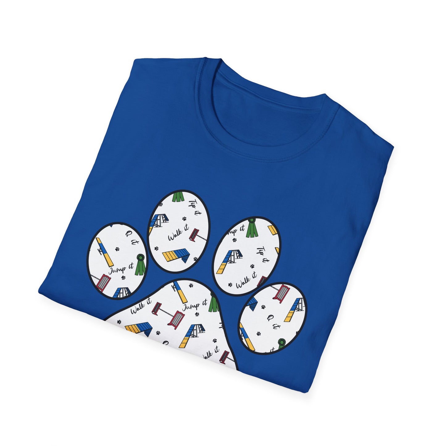 Agility Day Paw Gildan Unisex Softstyle Tshirt (Copy)