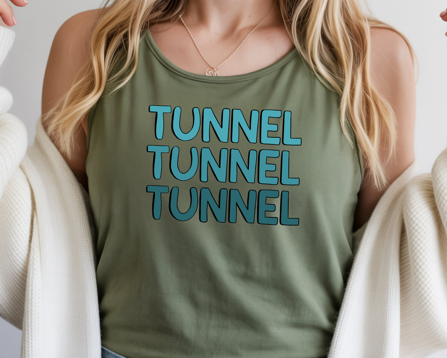 Tunnel Tunnel Tunnel Next Level Women's Ideal Racerback Tank