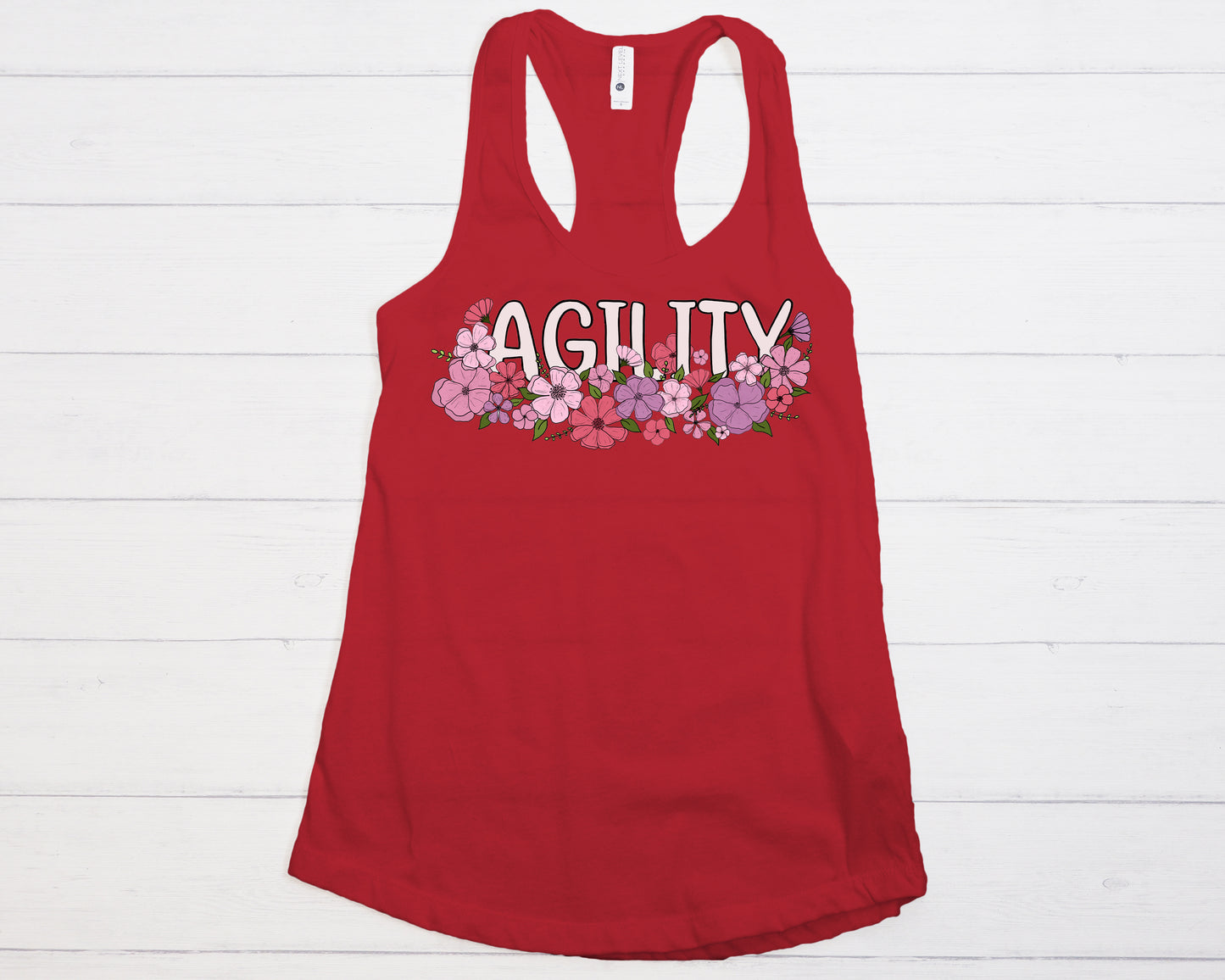 Floral Agility Next Level Women's Ideal Racerback Tank