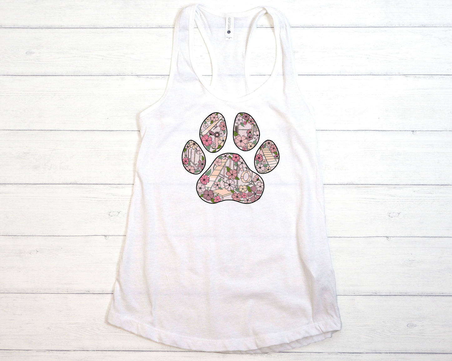 Agility Paw Print Next Level Women's Ideal Racerback Tank