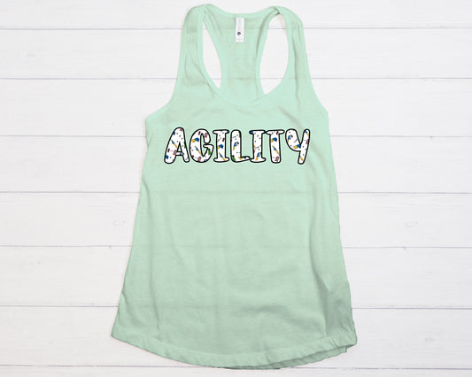Agility Day Print Next Level Women's Ideal Racerback Tank