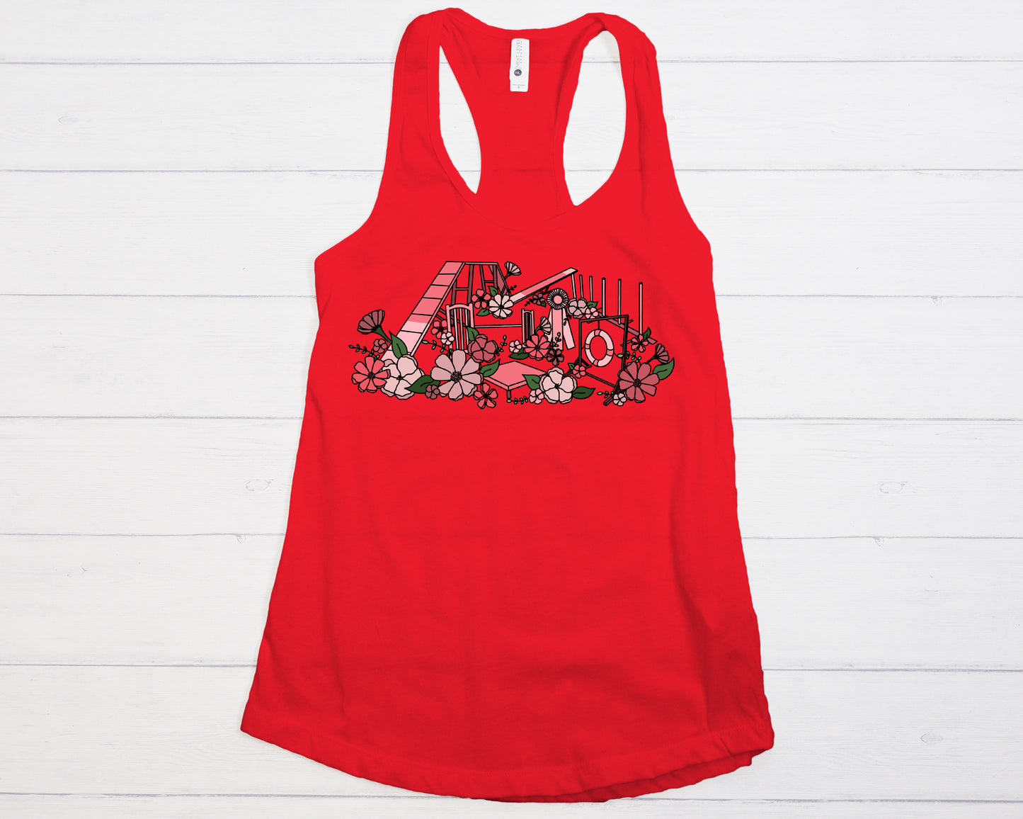 Floral Agility Equipment Next Level Women's Ideal Racerback Tank