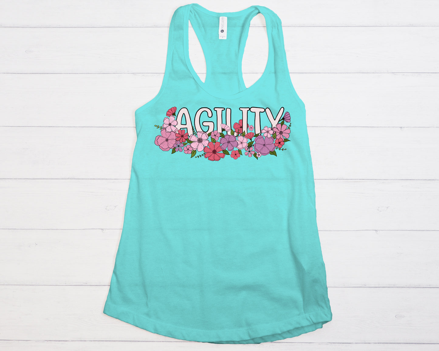 Floral Agility Next Level Women's Ideal Racerback Tank