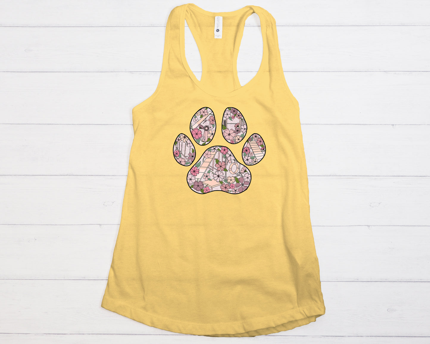 Agility Paw Print Next Level Women's Ideal Racerback Tank